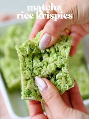 Matcha Rice Krispies made with @Frauth Matcha! It’s the perfect no bake treat, a little more balanced with matcha added and a lot more greeeen. Ingredients ⭑ 6 tbsp vegan butter (I used @earthbalance) ⭑ 10 oz vegan marshmallows (@mydandies) ⭑ 1 tsp vanilla bean paste (optional) ⭑ pinch of salt ⭑ 5 cups puffed rice cereal  ⭑ 2 tsp - 1 tbsp @frauth matcha #vegan #veganrecipes #matcha #plantbased #frauthmatcha #matcharecipes #ricekrispies