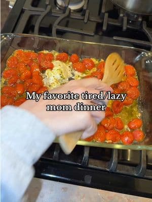 So easy when I’m so tired and yet… my favorite meal on planet earth. #fetapasta #momlife #DinnerIdeas #lazydinner #mealideas #momtok #nightride 