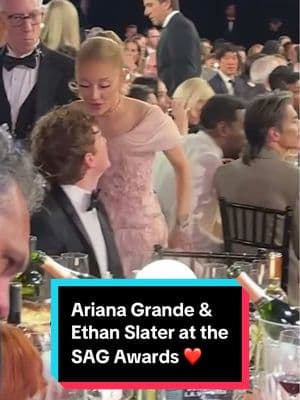 These two. 🥹 #ArianaGrande #EthanSlater #Wicked #SAGAwards #SAGs #CelebrityCouple 