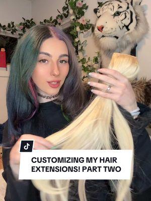 PART TWO: customizing and dip dyeing my hair extensions! (Hair extensions from @sunnyhairofficial !) #hair #haircolor #hairdye #hairmakeover #hairtransformation #diyhair #hairextensions #dipdye #dipdyehair #dipdyeing #splitdye #sunnyhair #sunnyhairextentions #foryou 