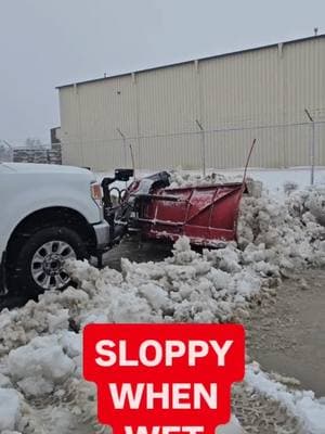 What a mess when it's wet! Slushy anyone ? 🤮 #snowremoval #fyp #snowplow #snowplowing #viralvideo #asmr #spencerlawncare #lawncare #cleanup #snow #snowfighters #bosssnowplow #fordtrucks